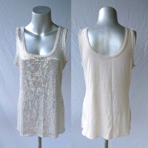 White House Black Market Sequined Tank Top